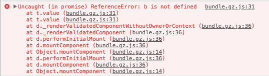 Javascript error in bundle.js