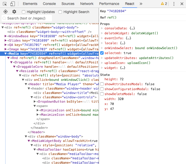 Searching React components in the DOM tree.jsx